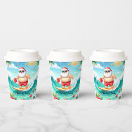 Surfing Christmas in July with SANTA CLAUS