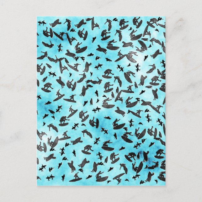 Surfing Collage Vykort (Framsida)