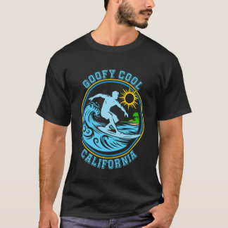 Surfing Cool Goofy Foot California Retro Grafisk S T Shirt