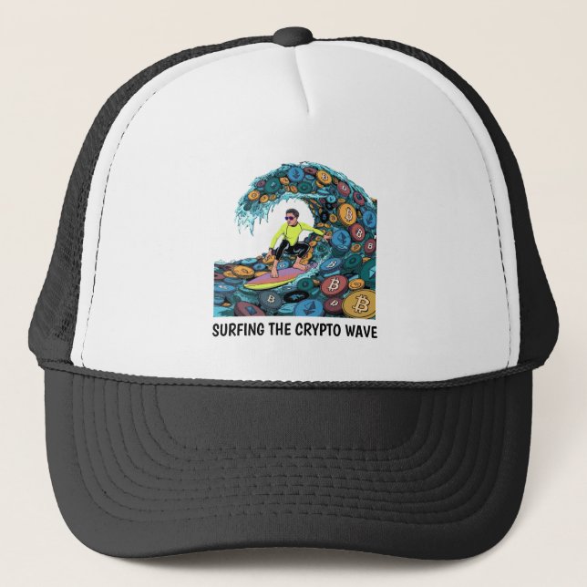 Surfing Crypto Hat Keps (Framsida)