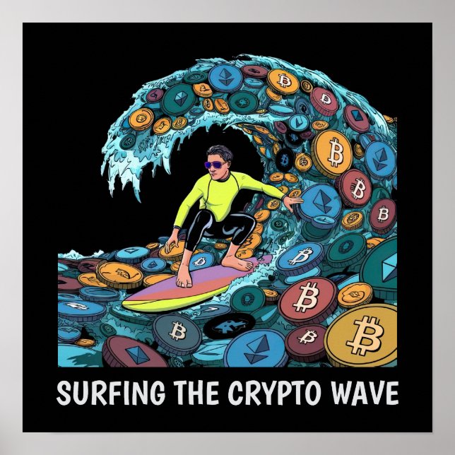 Surfing Crypto Poster (Framsidan)