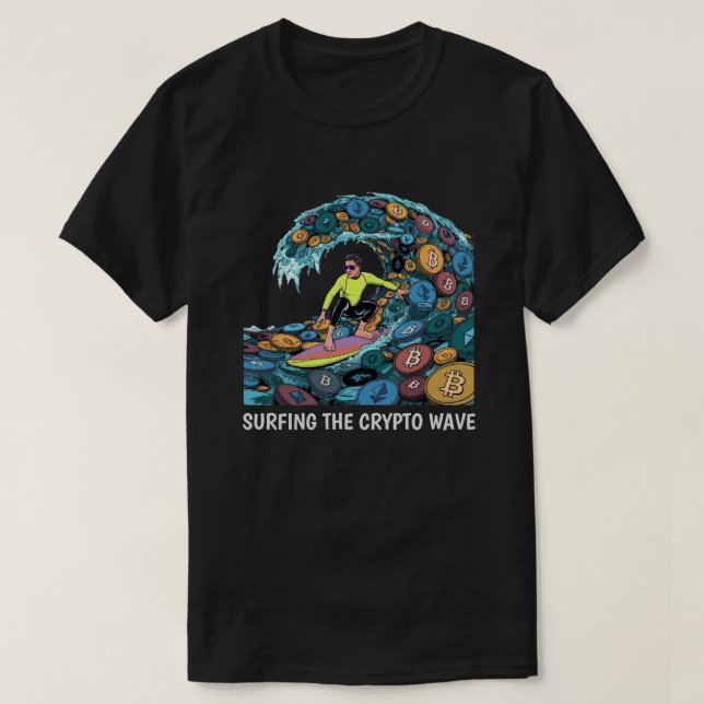 Surfing Crypto T Shirt (Design framsida)