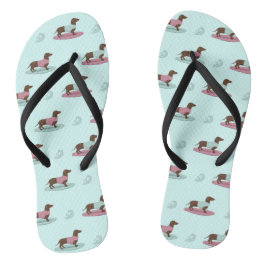 Surfing Dachshunds Flinflip flops