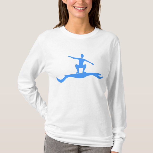 Surfing Figur - Baby blue T-shirt (Framsida)