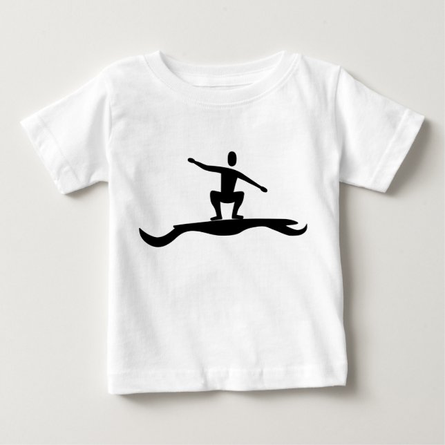 Surfing Figur - Black T-shirt (Framsida)