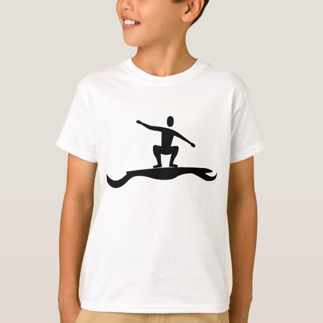 Surfing Figur - Black Tee (Framsida)