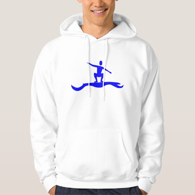 Surfing Figur - Blue Hoodie (Framsida)