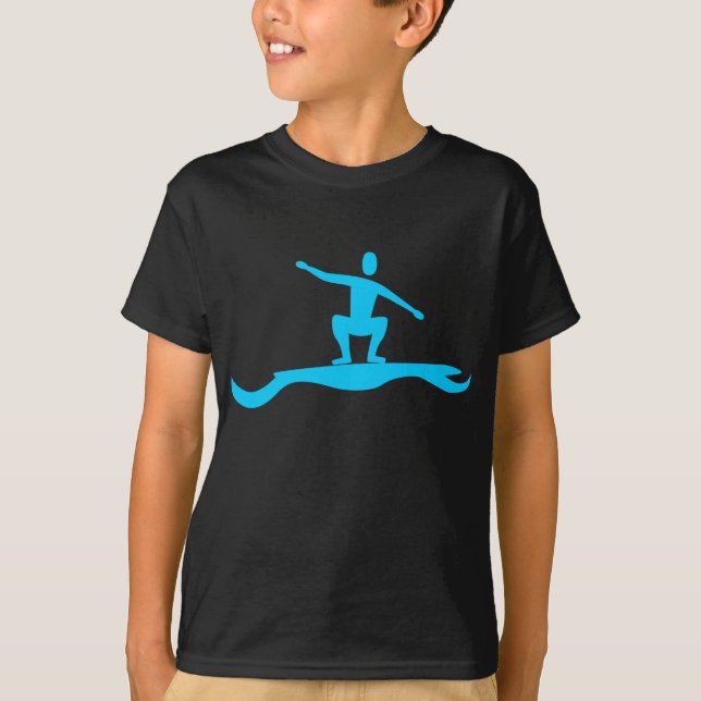 Surfing Figur - Himlar Blue Tee Shirt (Framsida)