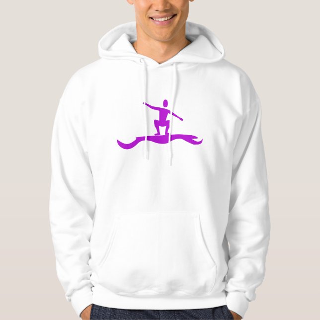 Surfing Figur - Lila Sweatshirt Med Luva (Framsida)