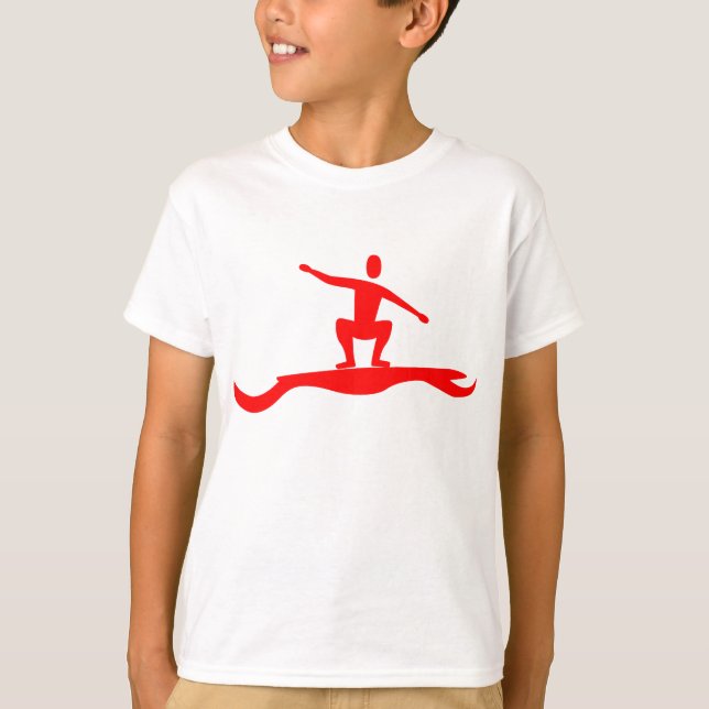 Surfing Figur - Red T-shirt (Framsida)