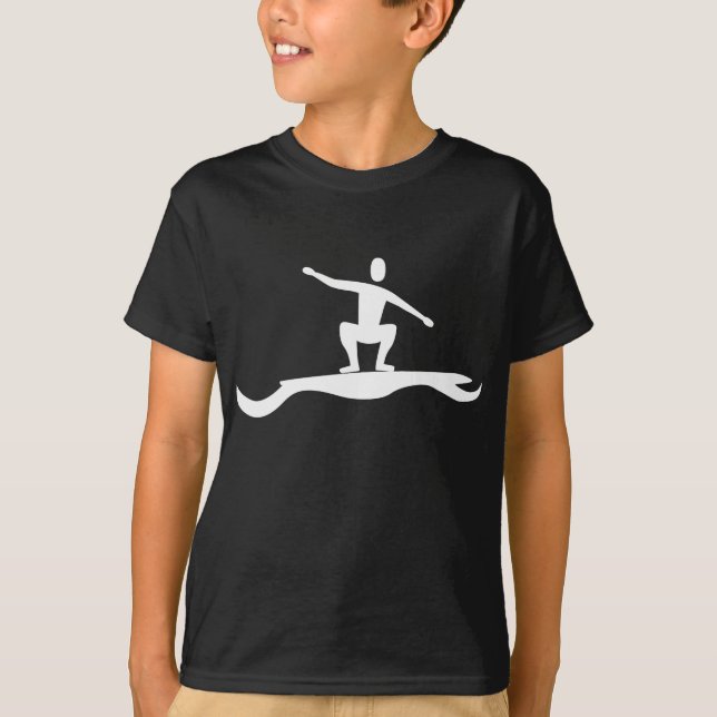 Surfing Figur - White T Shirt (Framsida)