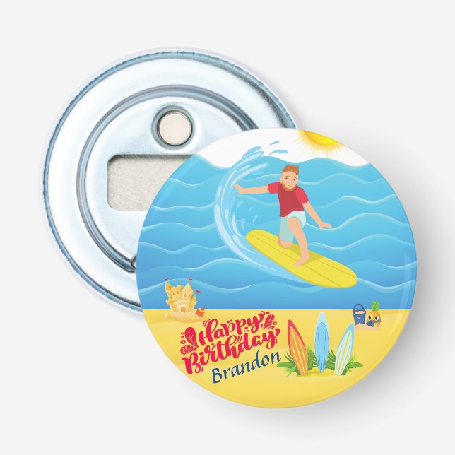 Surfing Födelsedag Flasköppnare (Framsidan)