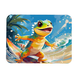 Surfing Gecko Riding the Vågar Magnet