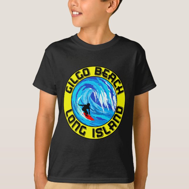 Surfing Gilgo Beach Long Island New York Surf Surf T Shirt (Framsida)