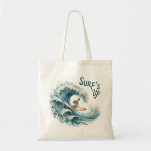Surfing Graphic Tote Bag för "Surfans upp" Tygkasse