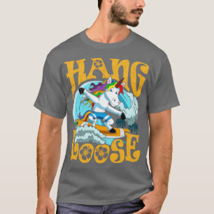 Surfing hängslet Unicorn Surfer Surfa T Shirt