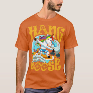 Surfing hängslet Unicorn Surfer Surfa T Shirt