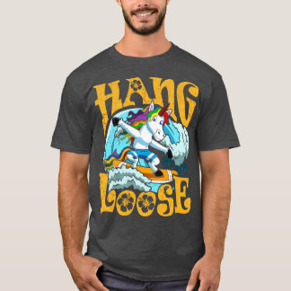 Surfing hängslet Unicorn Surfer Surfa T Shirt