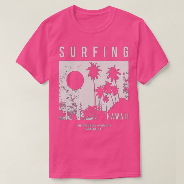 Surfing Hawaii-gåva till kärlek surfa T Shirt (Design framsida)