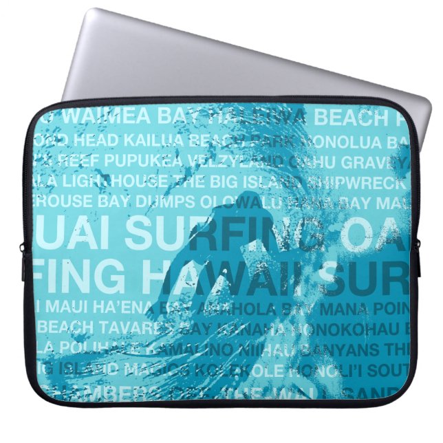 Surfing Hawaii GreenRoom Hawaiian WetdressLaptopBa Laptop Fodral (Framsidan)