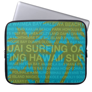 Surfing Hawaii Handflatan Träd Hawaiian WetdressLa Laptop Sleeve