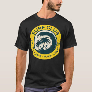 Surfing Hawaii Peahi Jaws Maui Hawaii Retro (2) T Shirt