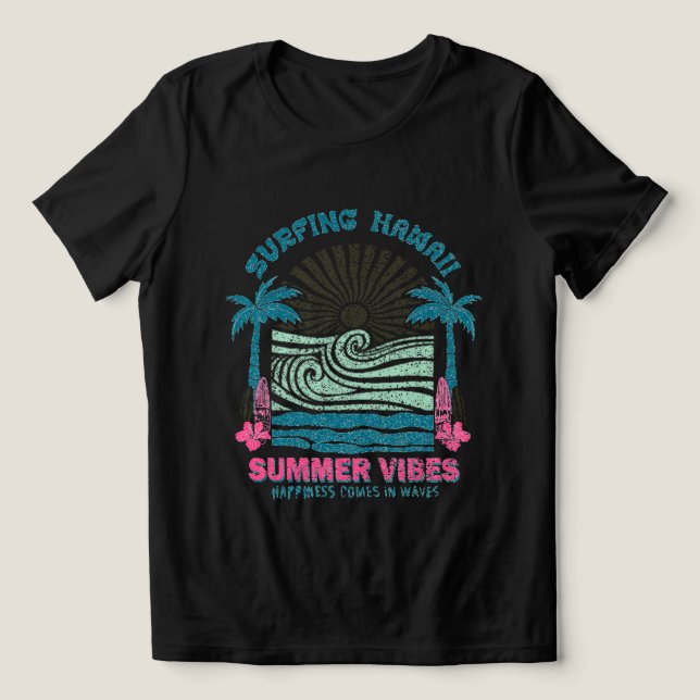 Surfing Hawaii T Shirt (Design Framsida)