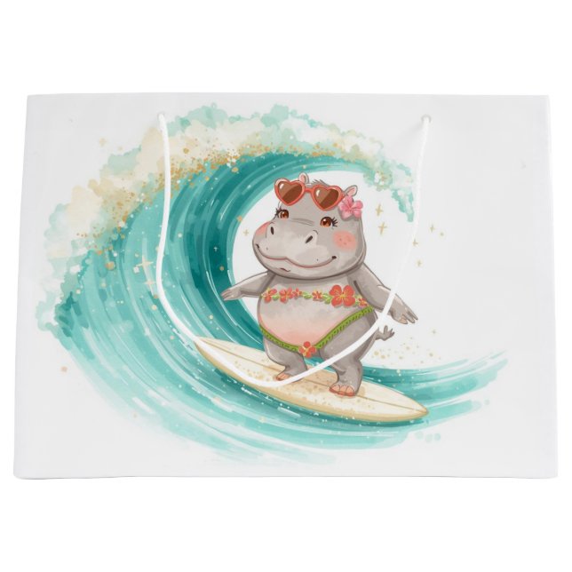 Surfing Hippo Christmas Bikini on big wave (Framsidan)