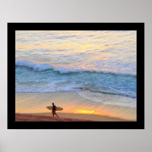 Surfing i Baja Mexico Poster