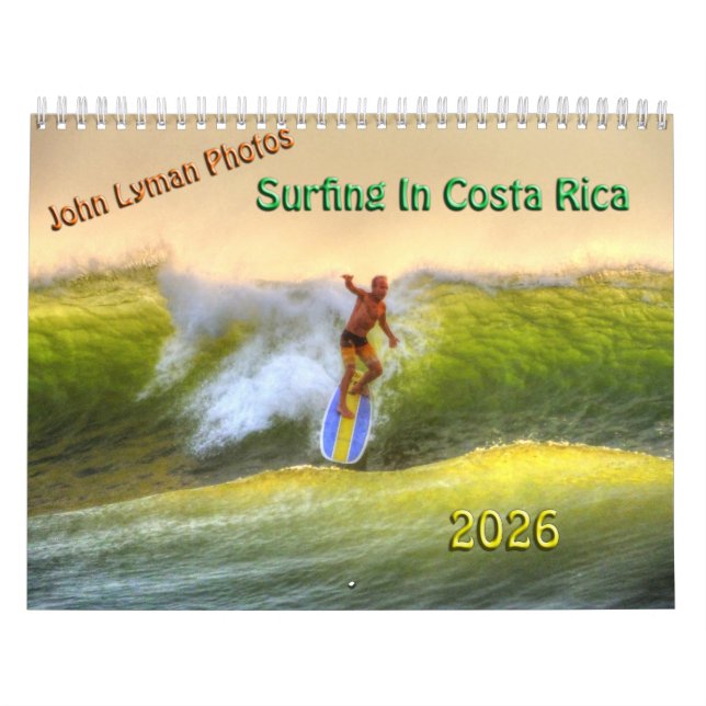 Surfing i Costa Rica 2026 Kalender (Omslag)