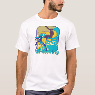 Surfing i halv Måne Bay T-shirt
