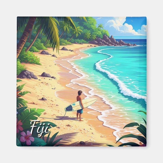 Surfing in Fiji Magnet (Framsidan)