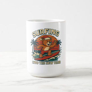 Surfing in på det nya året - Retro 80-tal Vintage Kaffemugg