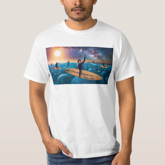 Surfing in the Clouds - Bonde do Mar T Shirt (Framsida)