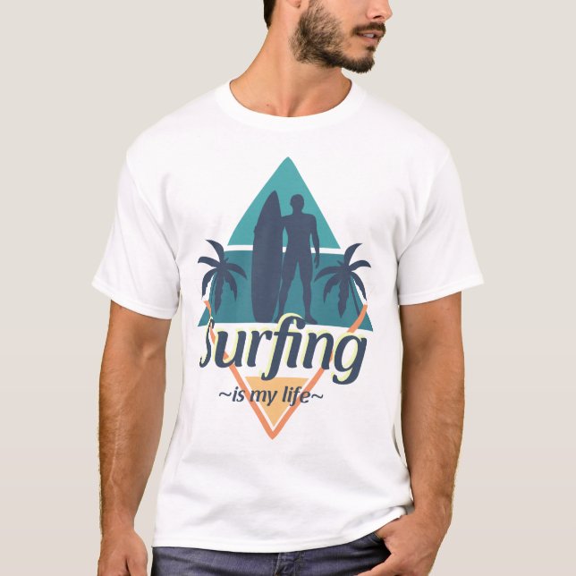 Surfing is My Life T Shirt (Framsida)