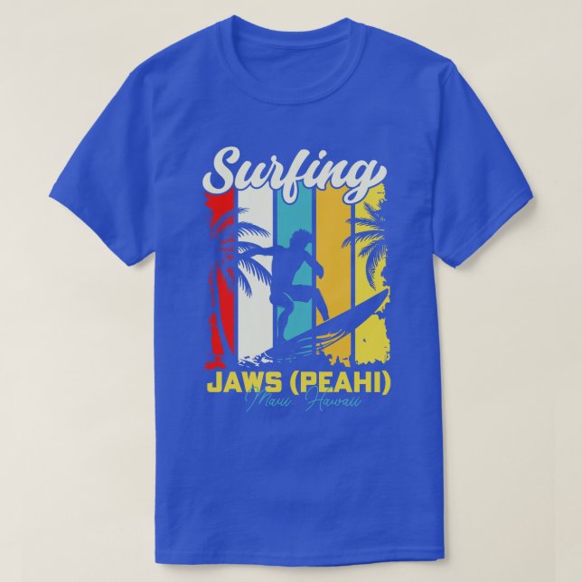 Surfing Jaws Peahi Maui Hawaii T Shirt (Design framsida)