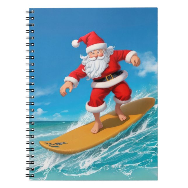 Surfing Jultomten Anteckningsbok (Framsidan)