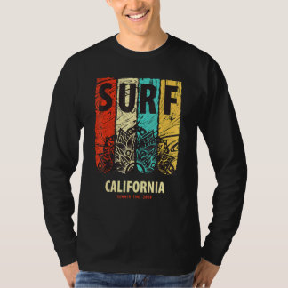 Surfing Kalifornien Kust Sommar Åkning Vågor T Shirt