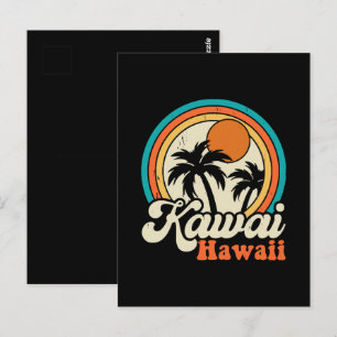 Surfing Kawaii Hawaii Vykort