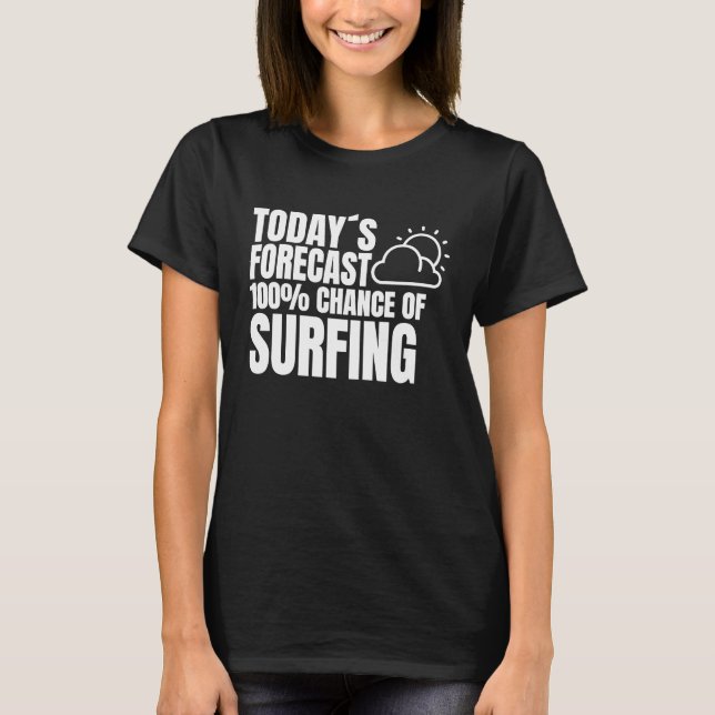 Surfing Kitesurfer Surfing Weather forecast Windsu T Shirt (Framsida)