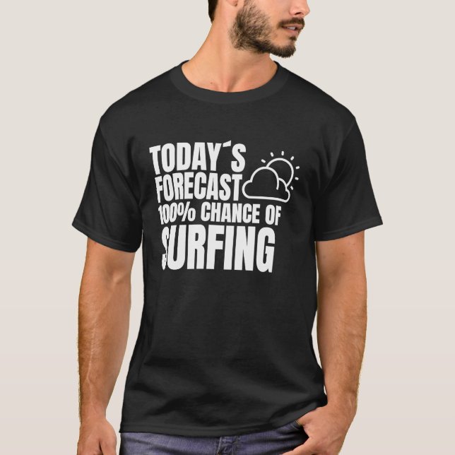 Surfing Kitesurfer Surfing Weather forecast Windsu T Shirt (Framsida)