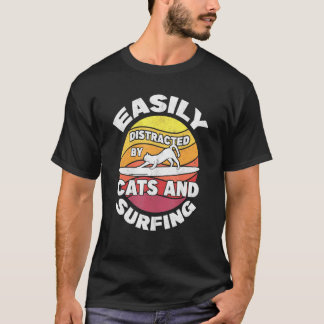 Surfing Kvinnor Surf Kitten Surfare Katter Och Sur T Shirt