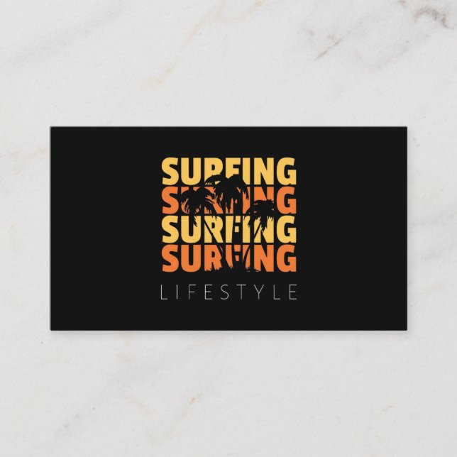 Surfing Life Stil Surfing Visitkort (Framsida)