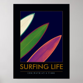 SURFING LIFE - surfboard vatten sport Poster