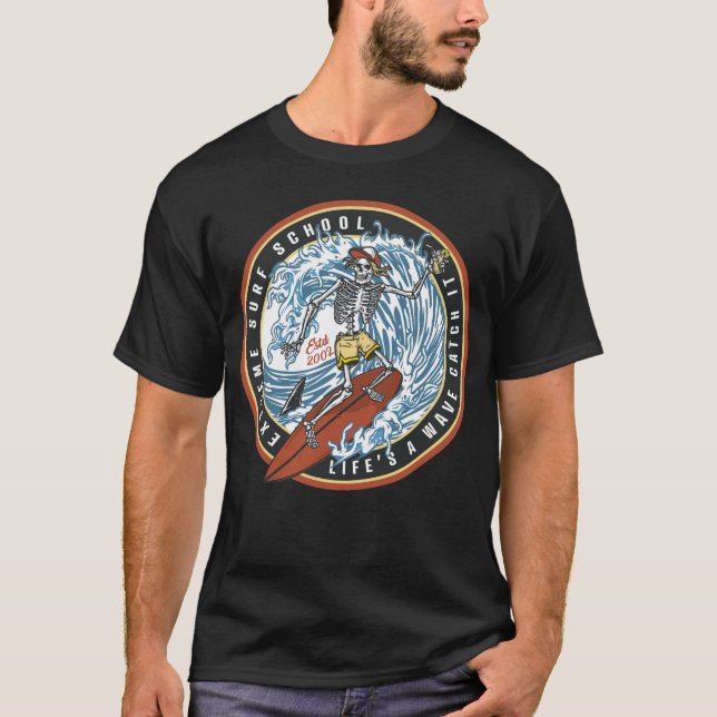 Surfing - Livet är en vågenergifångst T-Shirt (Framsida)