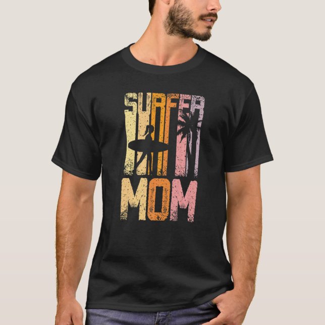 Surfing Mamma T Shirt (Framsida)