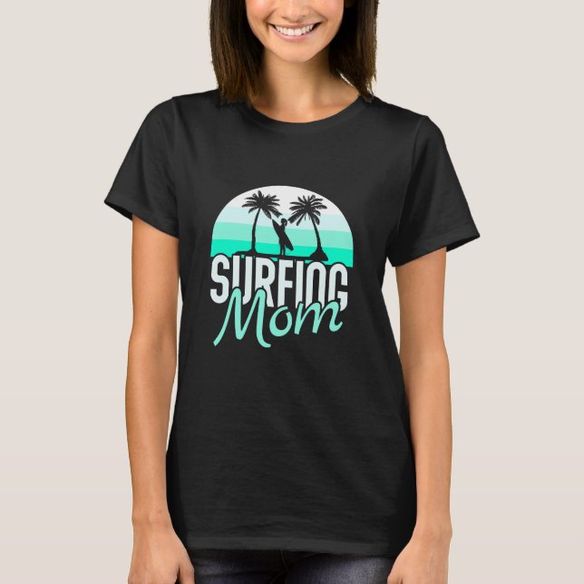 Surfing Mamma T Shirt (Framsida)