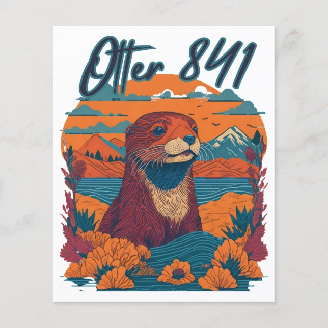 Surfing Otter 841 Otter My Way California Sea Otte (Framsida)