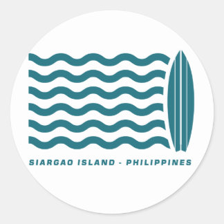 Surfing på Siargao Island Filippinerna Runt Klistermärke