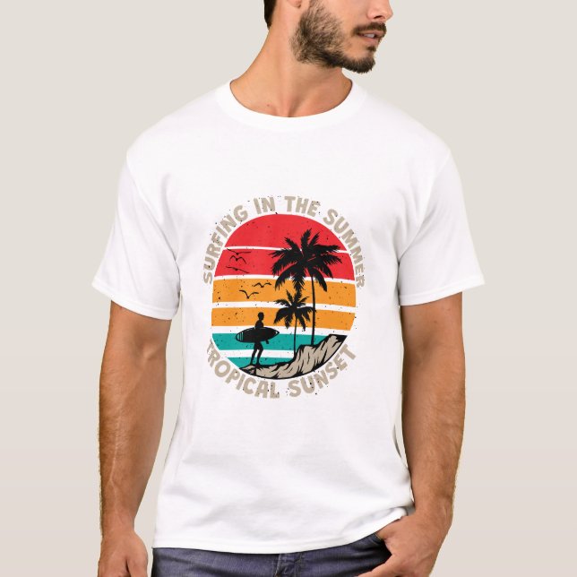 Surfing på Sommaren T Shirt (Framsida)